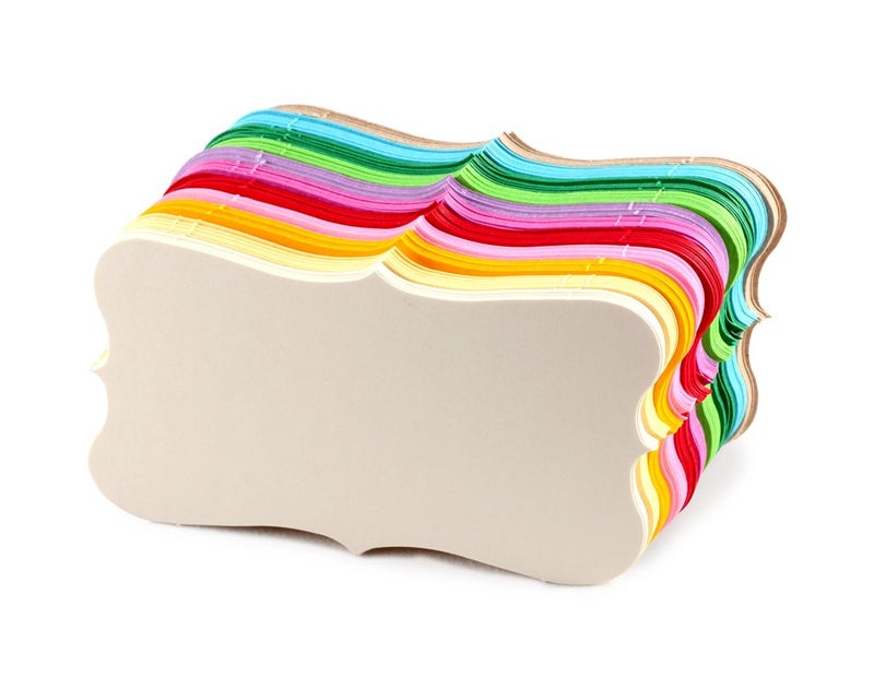 PPAPPAPPIYO Color Blank index cards Business Cards (110) Paper 3.5 in x 2 in - Blank - Image 1